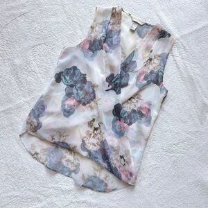 h & m sheer floral blouse